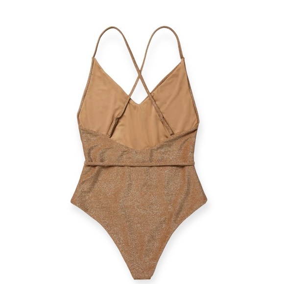 Scotch & Soda Metallic Swimsuit One-piece With Tie Size S - Picture 4 of 12
